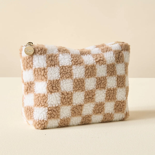 Teddy Checkered Pouch