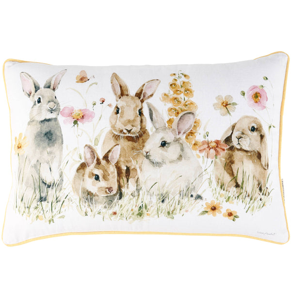 Flower Bunnies Pillow