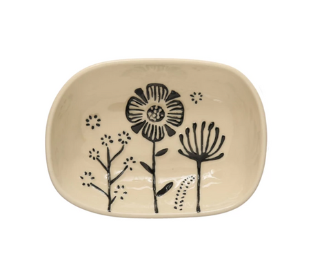 Achromatic Floral Dish