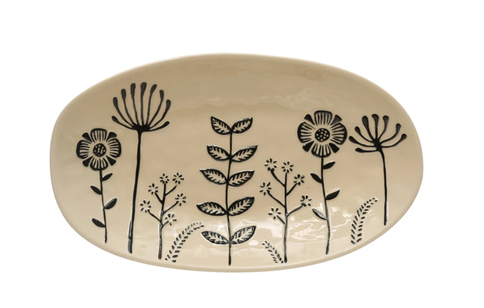 Achromatic Floral Plate