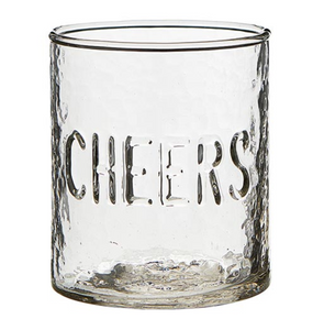 Cheers Hammered Glass