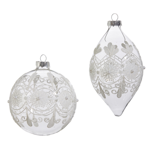 Clear Frosted Ornament