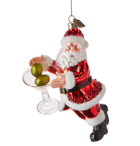 Santa and His Drink Ornament