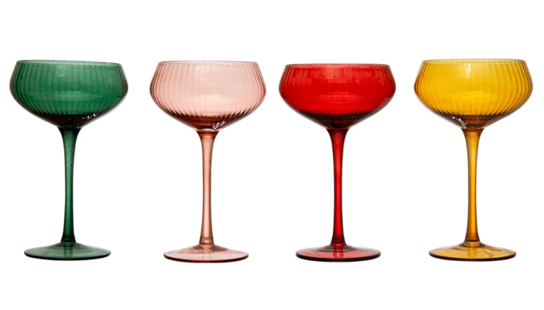 Colorful Coupe Glass