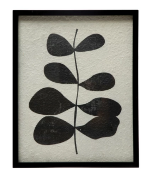 Achromatic Abstract Botanical Wall Art