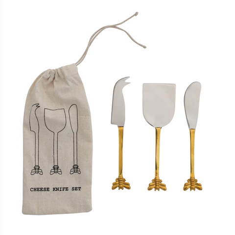 Gold Bee Cheese Knife Set