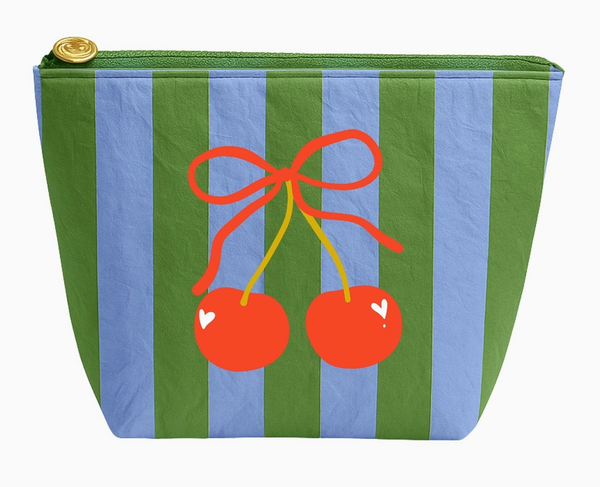 Striped Tyrek Pouch with Design