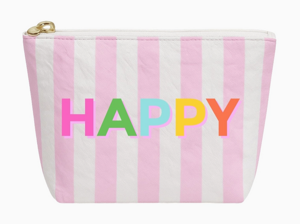 Striped Tyrek Pouch with Design