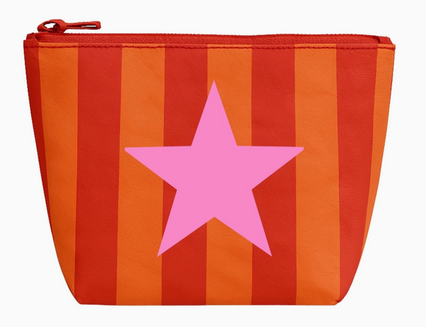 Striped Tyrek Pouch with Design