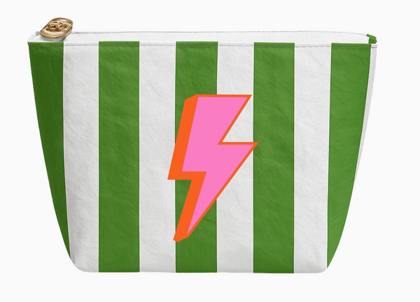 Striped Tyrek Pouch with Design