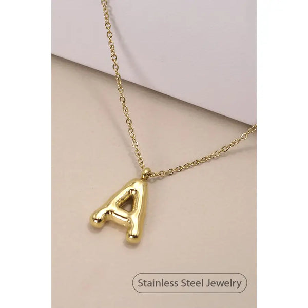 Bubble Initial Necklace