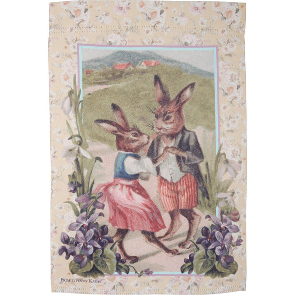 Dancing Bunnies Garden Flag