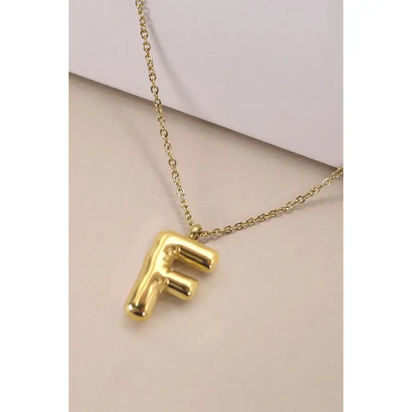 Bubble Initial Necklace