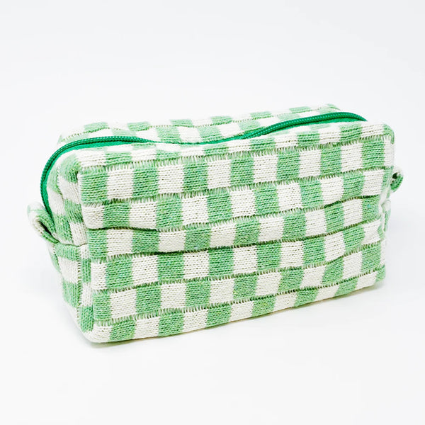 Checkered Makeup Pouch