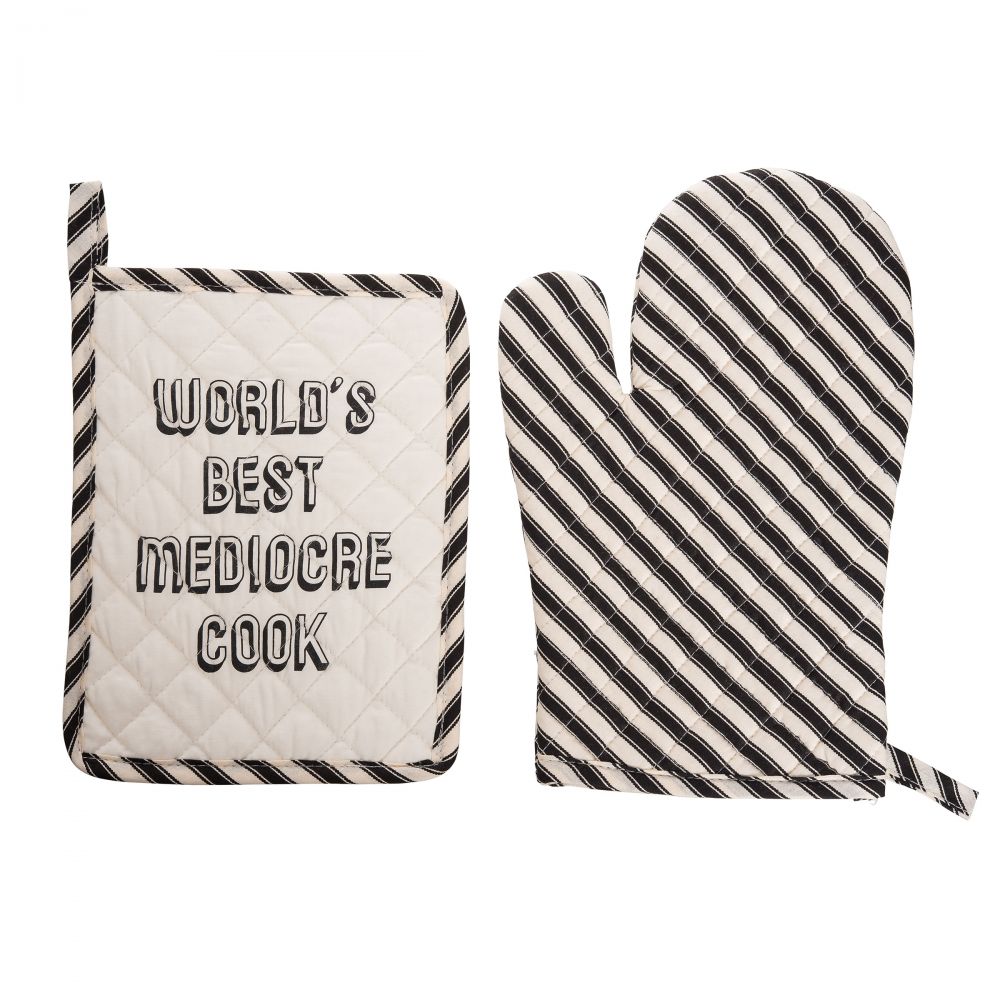 Pot Holder and Oven Mitt Set