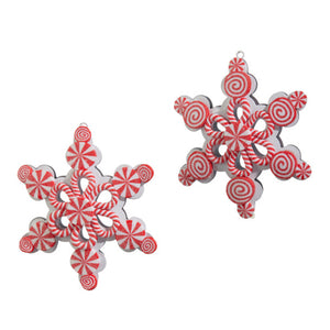 Peppermint Snowflake Ornament