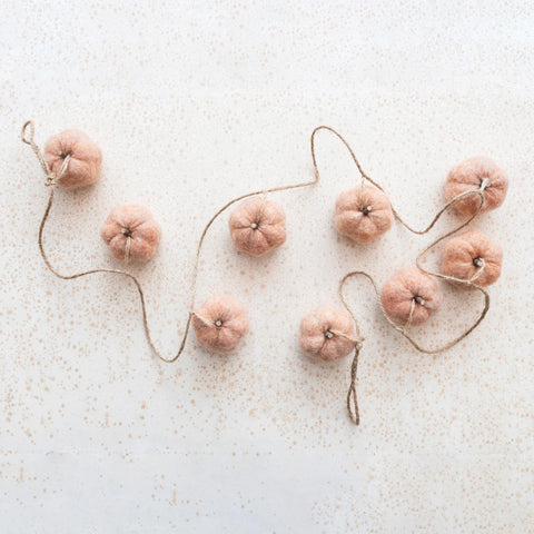 Felt Pumpkin Garland