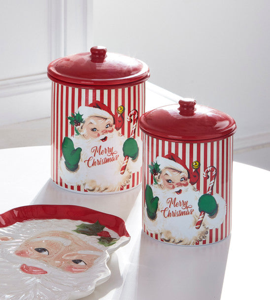 Santa Cookie Canister