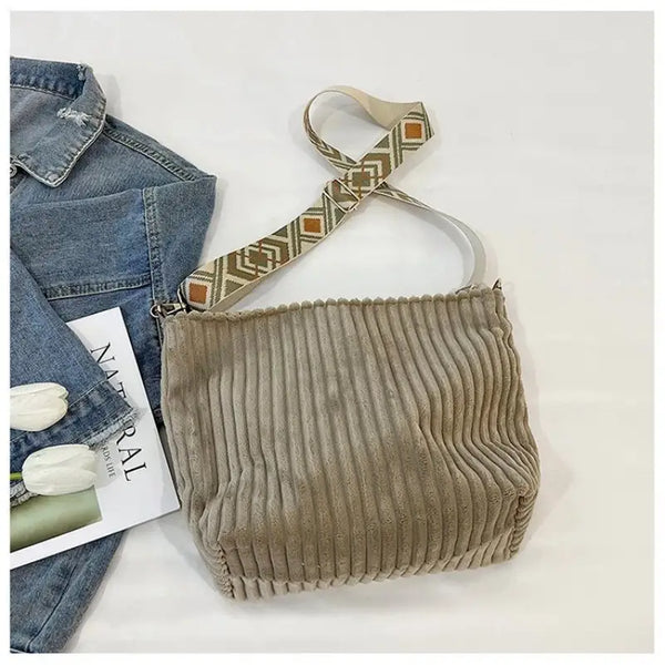 Corduroy Shoulder Bag