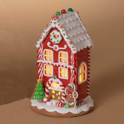 Lighted Clay Gingerbread House