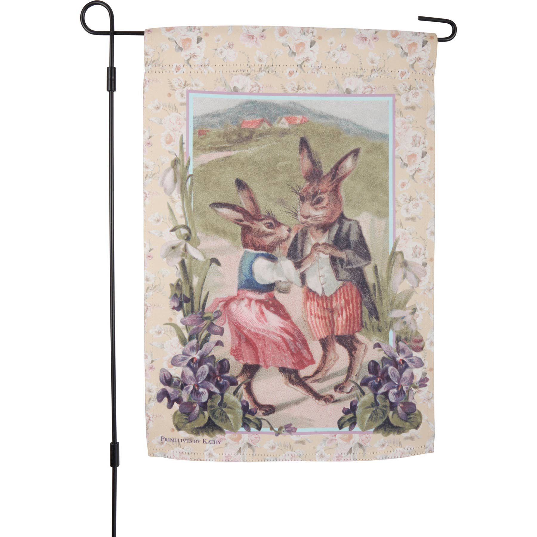 Dancing Bunnies Garden Flag