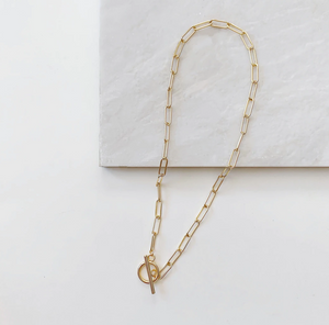 Gold Chain Toggle Necklace