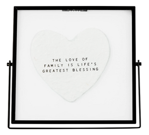 Blessing Heart Glass Plaque