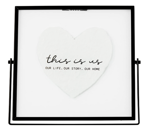 This is Us Heart Glass Plaque