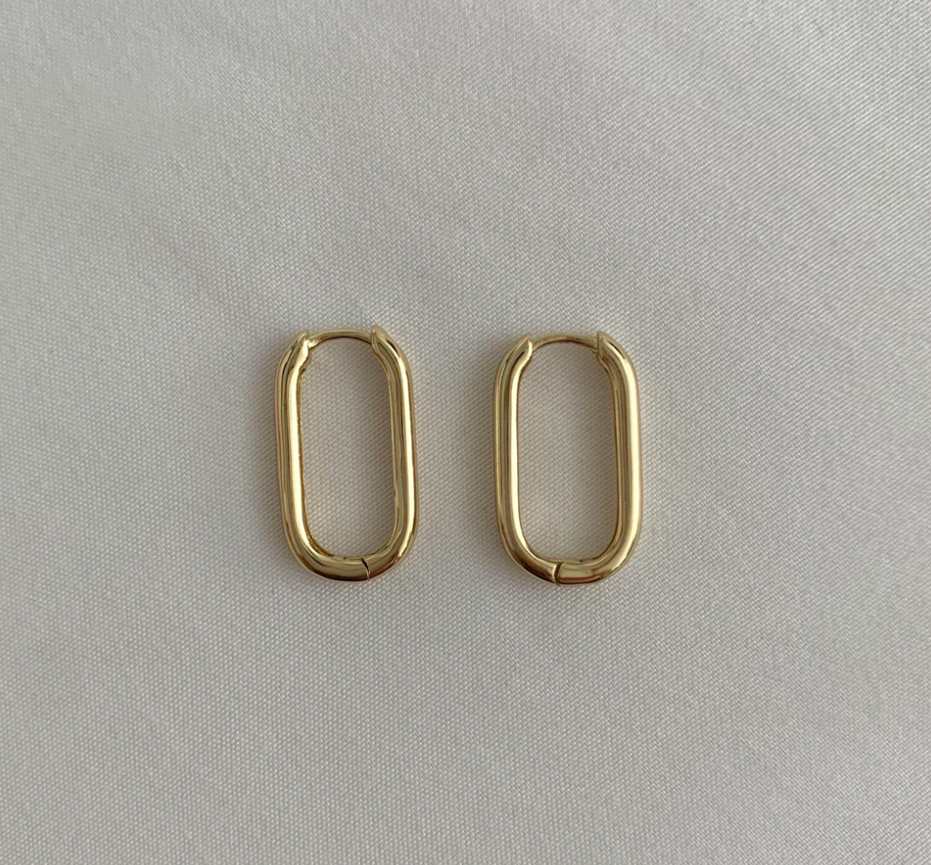 Oval Gold Hoops