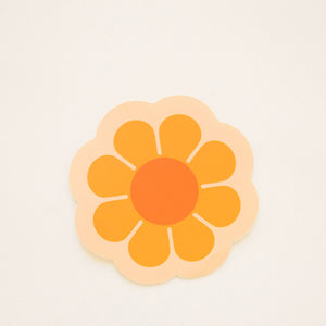 Orange Flower Bus Sticker