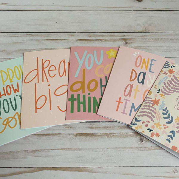 Inspirational greeting card set