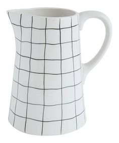 Ceramic Striped Pitcher